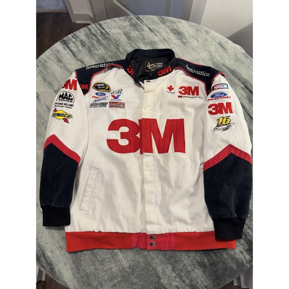 Chase Authentics Greg Biffle 3M NASCAR Jacket Size LG CL #16 Roush Fenway Racing